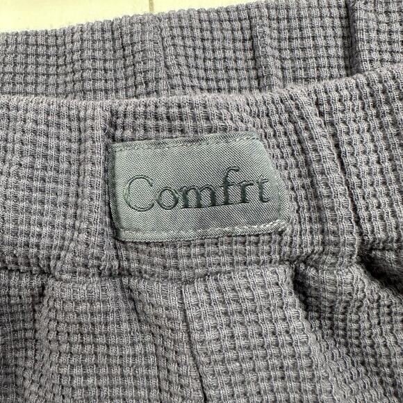 Comfrt Pants Womens Small Blue Waffle Knit Lounge Pull On Athleisure Sweatpants - Picture 6 of 12
